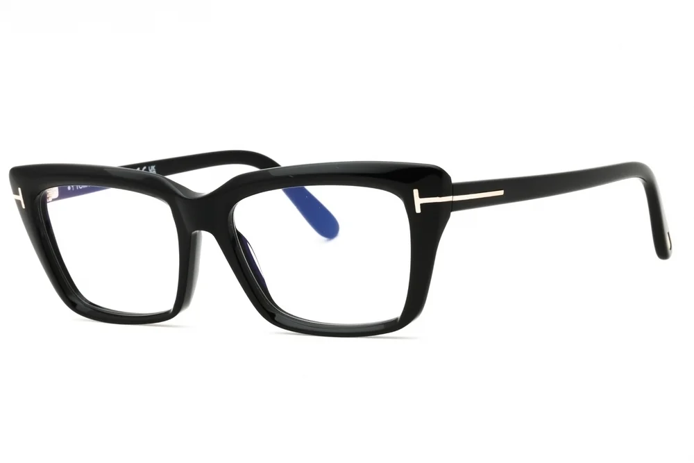 NWT Tom Ford FT5894-B-1 Black Cat-Eye 56mm Glasses
